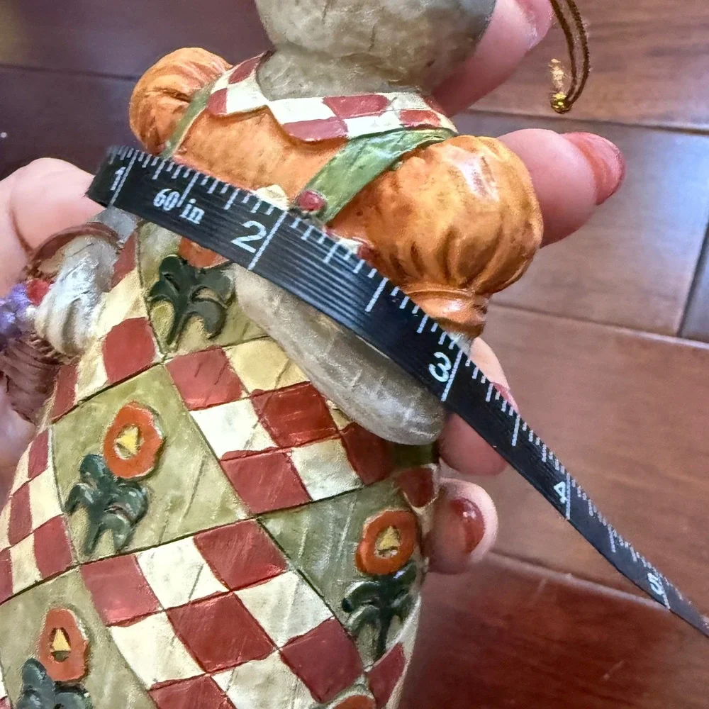 VTG Seymour Mann Cat Ornament Carved Country Holiday Christmas‎ Primitive